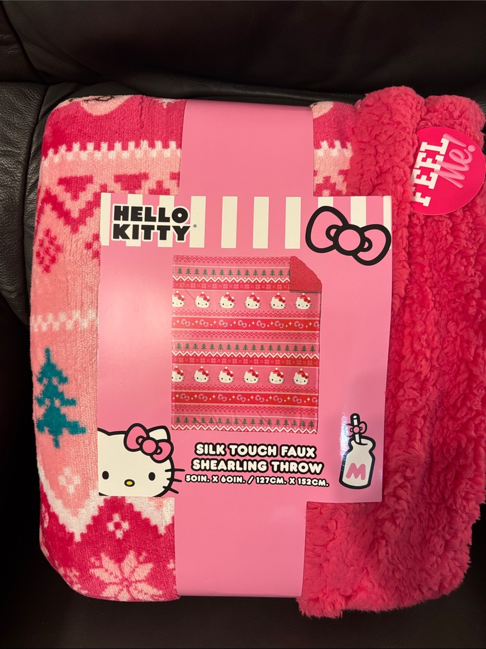 Hello Kitty Pink Faux Shearling Throw